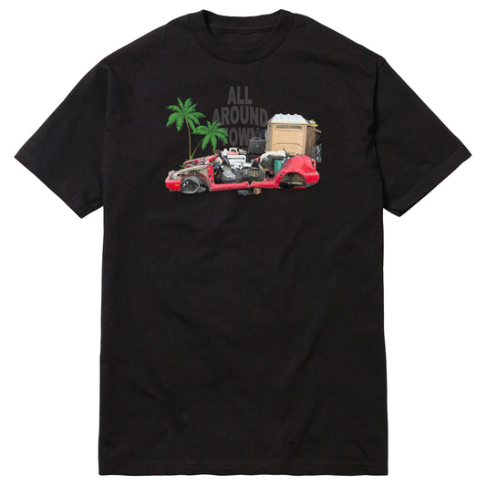CARS & PALMS BLACK T-SHIRT