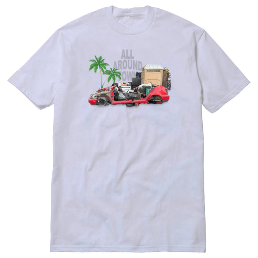 CARS & PALMS WHITE T-SHIRT